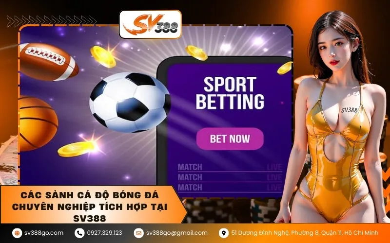 Các sảnh cá độ bóng đá chuyên nghiệp tích hợp tại SV388