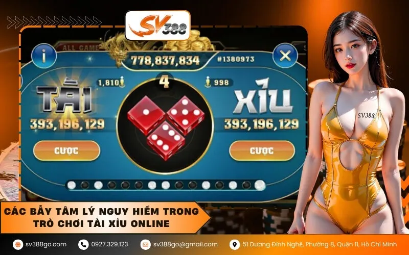 Các bẫy tâm lý nguy hiểm trong trò chơi tài xỉu online