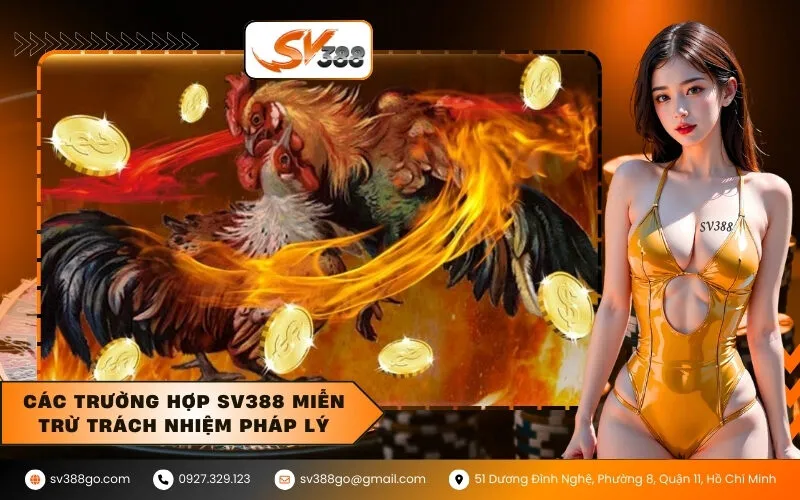 Các trường hợp SV388 miễn trừ trách nhiệm pháp lý