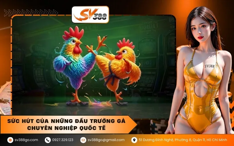 Sức hút của những đấu trường gà chuyên nghiệp quốc tế