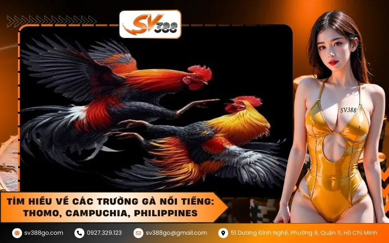 Tìm hiểu về các trường gà nổi tiếng Thomo, Campuchia, Philippines